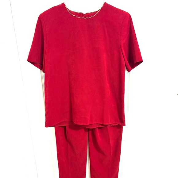 city girl petites Pants - Elegant Red Women's Pantsuit